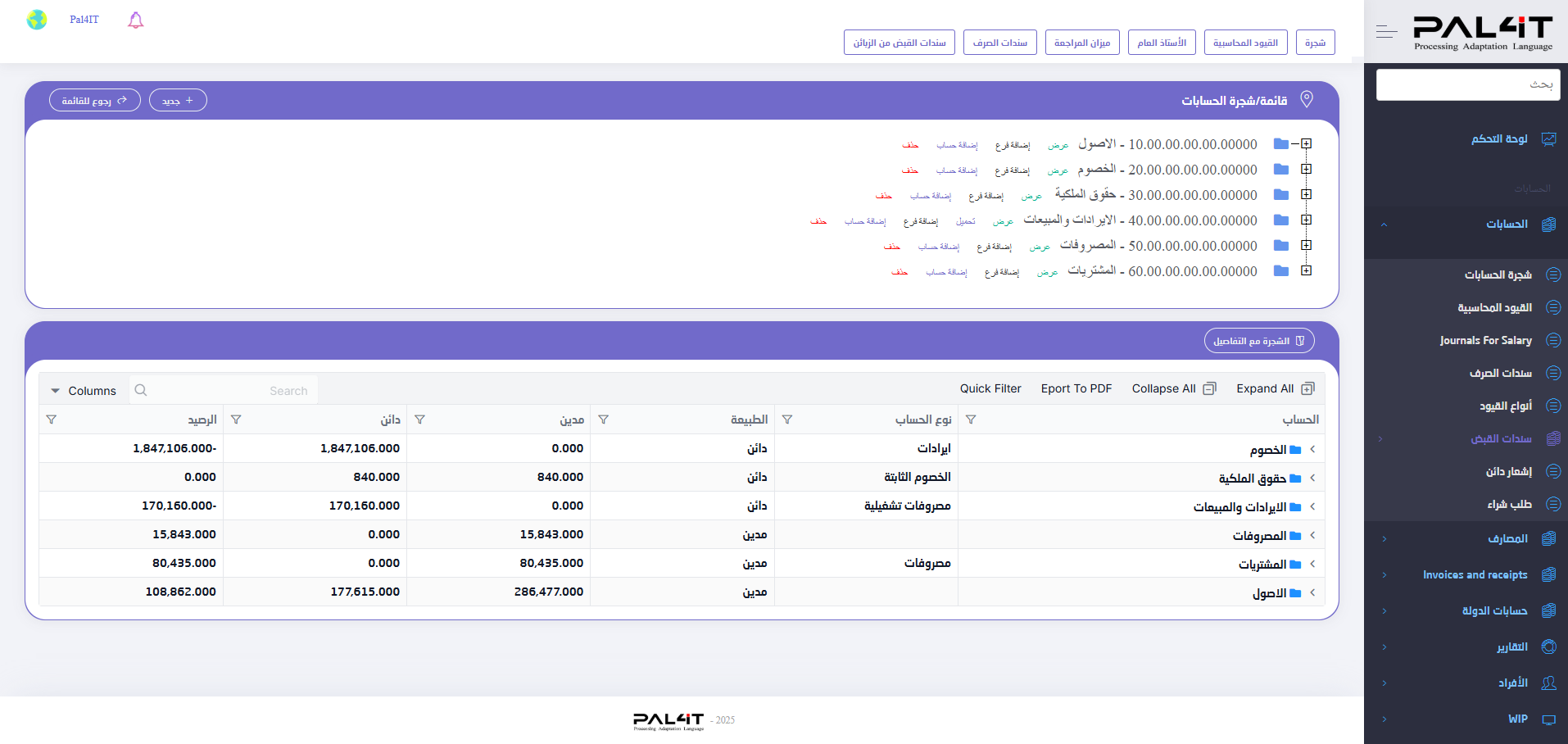 accounting screenshot